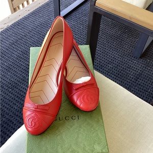 Gucci GG Marmont Leather Ballet